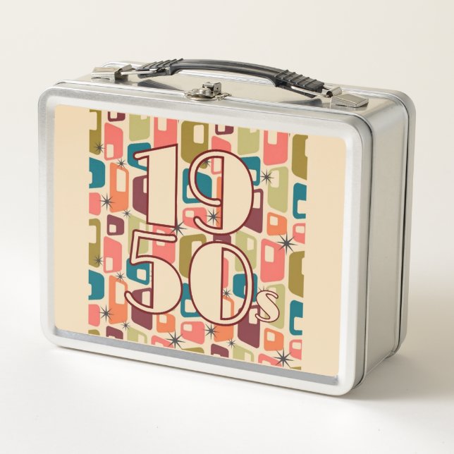 1950s Decade Design Metal Lunch Box (Front)