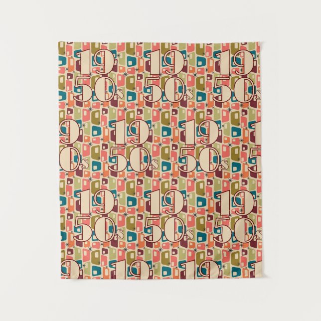 1950s Decade Design Tapestry (Front)