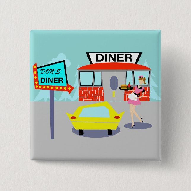 1950's Diner Button (Front)