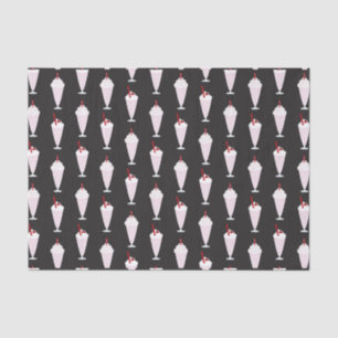 1950s Diner Milkshakes Pattern Tissue Paper