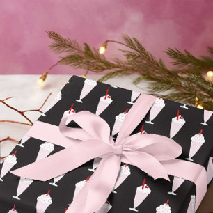 1950s Diner Milkshakes Pattern  Wrapping Paper
