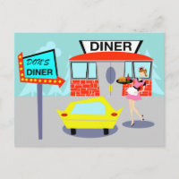 1950's Diner Postcard