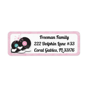 1950s Diner Retro Birthday Party Label – Sock Hop 
