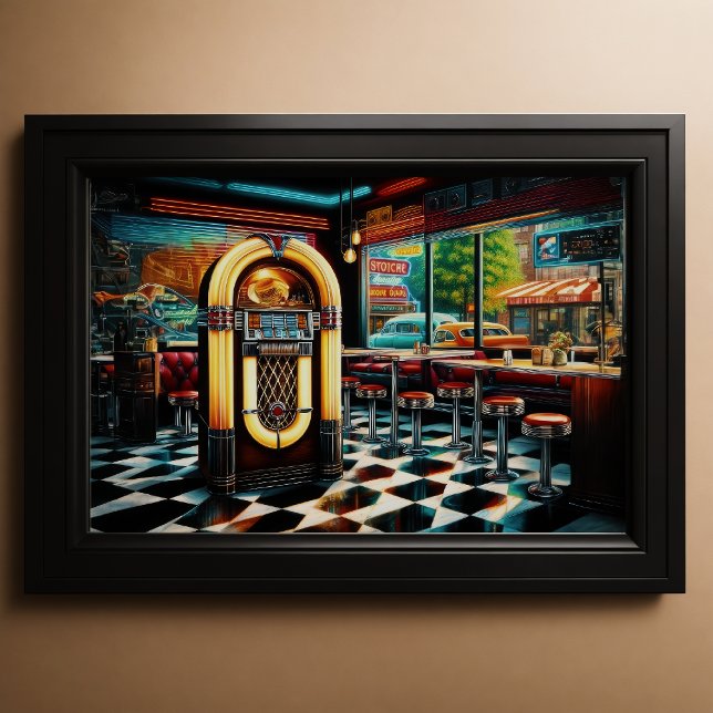 1950's Diner with Jukebox Poster (Creator Uploaded)