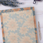 1950s Dusty Blue Orange Retro Mid Century Floral Notepad<br><div class="desc">Bring the nostalgia of the 1950s with this Retro 1950s Mid Century Floral Standard 8.5" X 11"Letter Sized Lined Paper Notepad. It's the perfect way to add a dose of vintage flair and capture the essence of a bygone era. Order now and make all of your writing and lists truly...</div>