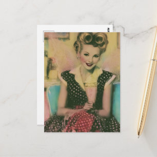 1950s Fairy at the Ice Cream Shop Postcard