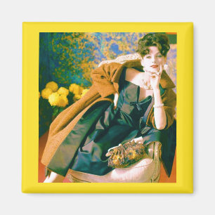 1950s fashion portrait magnet