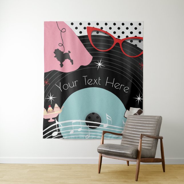 1950's Fifties Dress Up Retro Vintage Party Tapestry (In Situ)