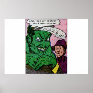 1950s Golden age horror comics   scary retro comic Poster