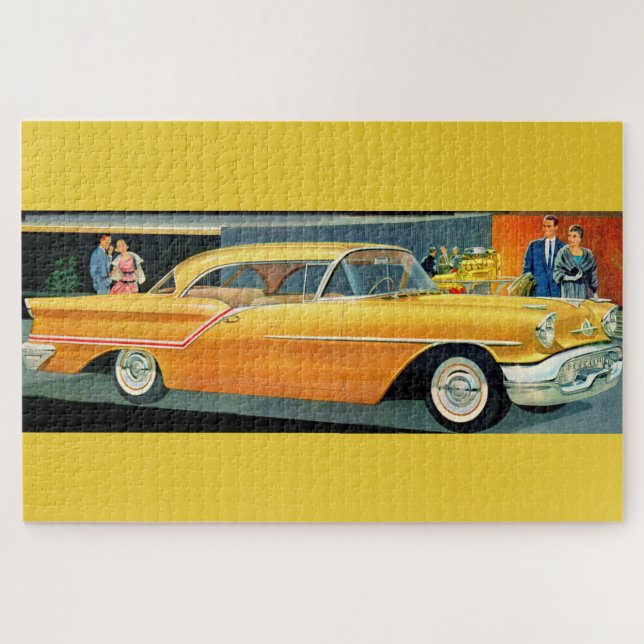 1950s golden Rocket 88 Oldsmobile Jigsaw Puzzle (Horizontal)