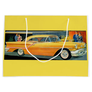 1950s golden Rocket 88 Oldsmobile Large Gift Bag