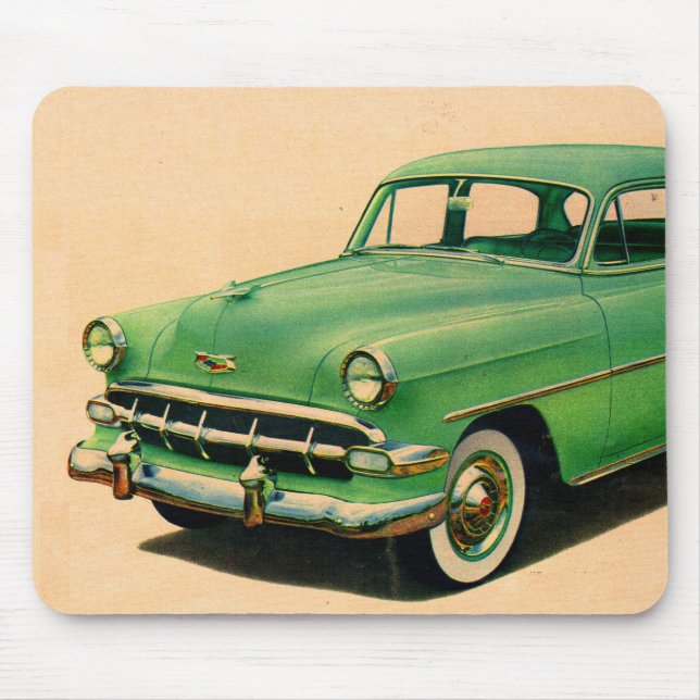 1950s green Chevy Mouse Pad (Front)