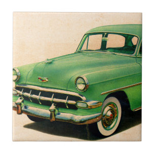 1950s green Chevy Tile