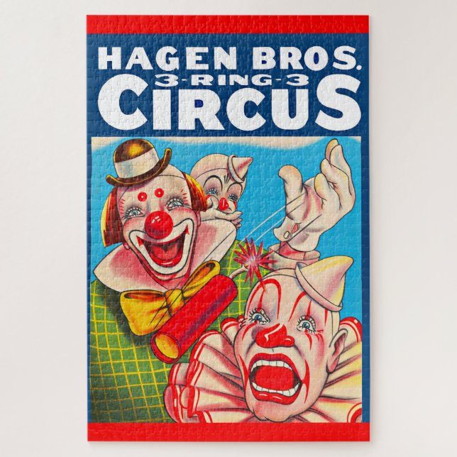 1950s Hagen Brothers Circus poster Jigsaw Puzzle (Vertical)