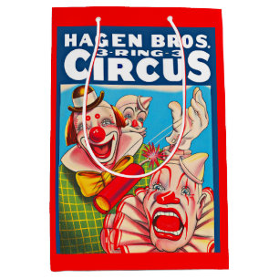 1950s Hagen Brothers Circus poster print Medium Gift Bag