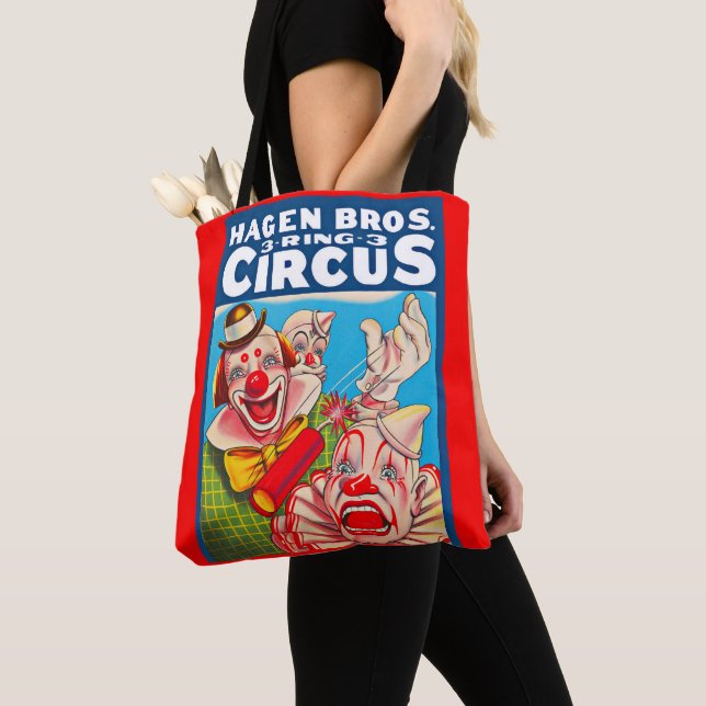 1950s Hagen Brothers Circus poster Tote Bag (Close Up)