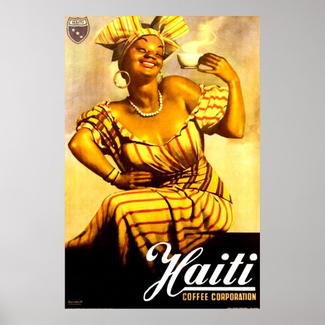1950s Haiti Coffee Corporation ad Poster (Front)