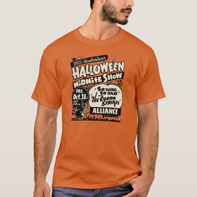 1950s Halloween Spook Show Poster T-Shirt (Front)