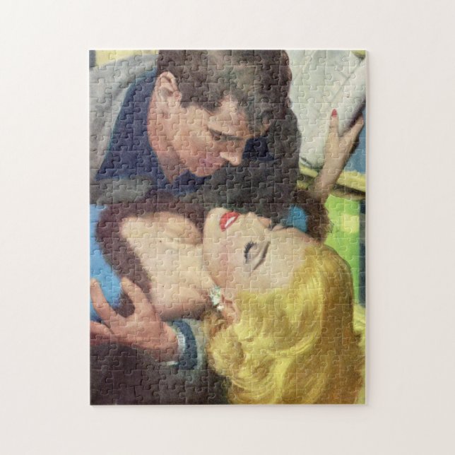 1950s hot office romance jigsaw puzzle (Vertical)