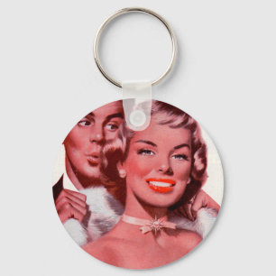 1950s hottest prom date key ring