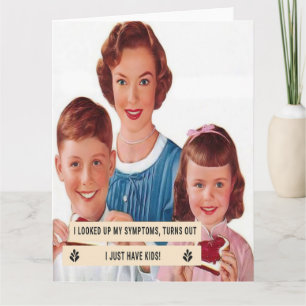 1950s Housewife Looks Up Symptoms Card