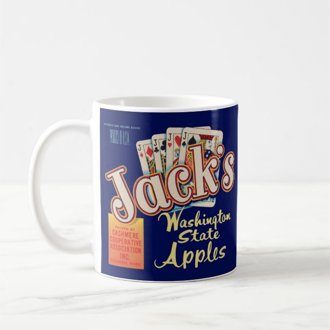 1950s Jack’s Washington State Apples crate label Coffee Mug (Left)