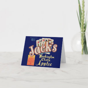 1950s Jack’s Washington State Apples crate label Note Card