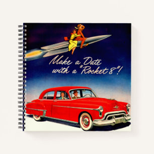 1950s Make a Date with Rocket 8 Notebook