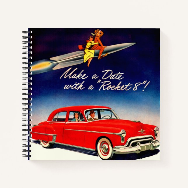 1950s Make a Date with Rocket 8 Notebook (Front)