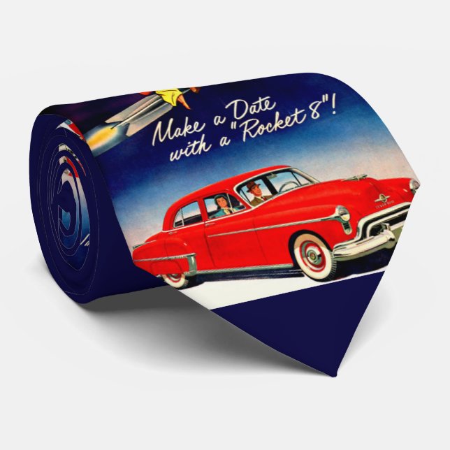 1950s Make a date with Rocket 8  Tie (Rolled)