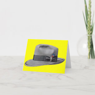 1950s mens fedora hat print card