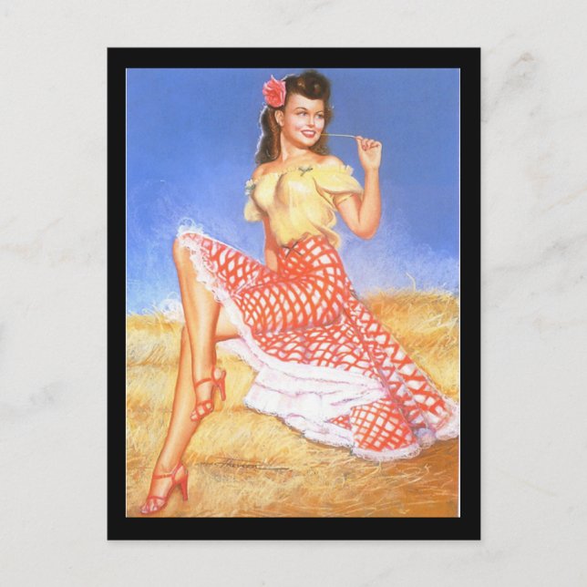 1950's Pin-up Girl Postcard (Front)
