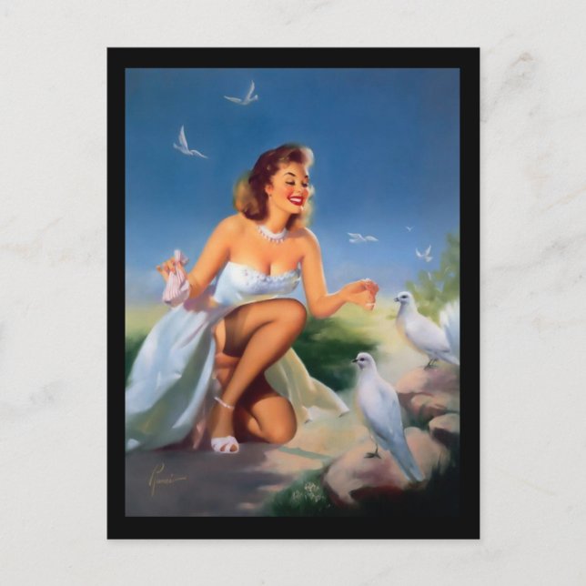 1950's Pin-up Girl Postcard (Front)