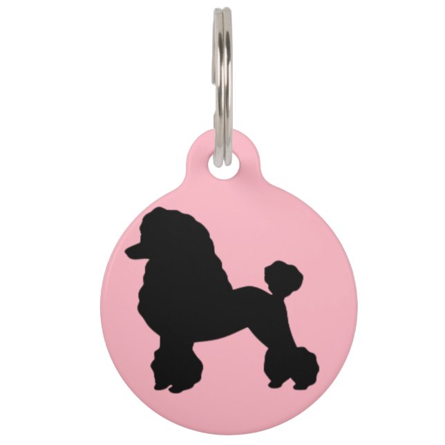 1950's Pink Poodle Skirt Inspired Dog Tag (Front)