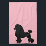 1950's Pink Poodle Skirt Inspired Kitchen Towels<br><div class="desc">Break out your bobby socks and saddle shoes and start dancing! These 1950's Pink Poodle Skirt Inspired Kitchen Towels look like a classic 1950's poodle skirt. The design features a black silhouette of a poodle on a pink background. It's beginning to look a lot like the 1950s!</div>
