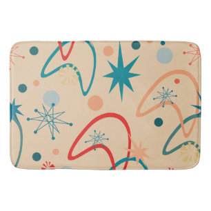 1950s Retro Atomic Pattern Bath Mat