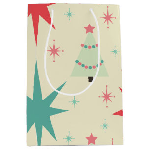 1950s Retro Christmas Medium Gift Bag