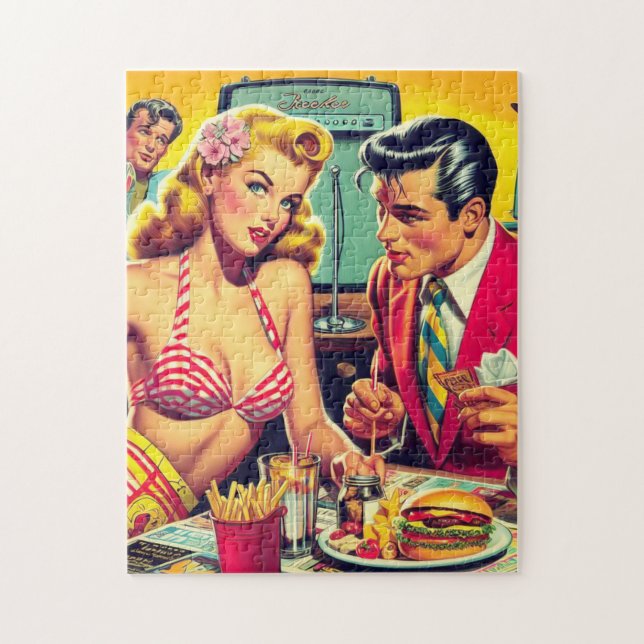 1950s Retro Coulpe Jigsaw Puzzle (Vertical)