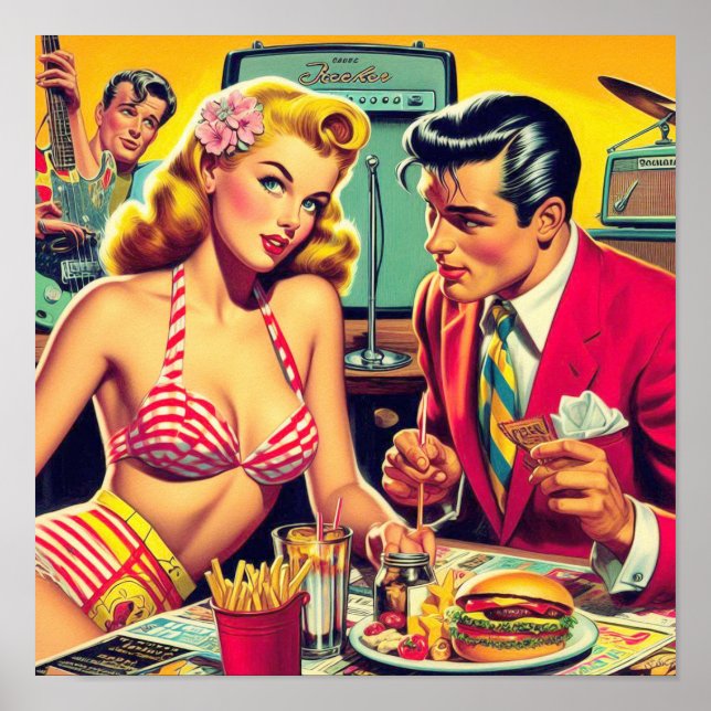 1950s Retro Coulpe Poster (Front)