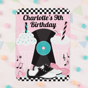 1950's Retro Diner Birthday Party Favour Magnet