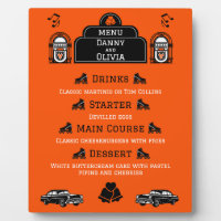 1950s Retro Diner Wedding Menu