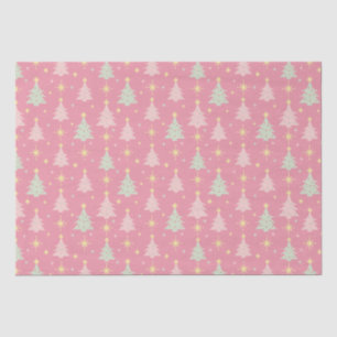 1950s Retro Pink and Green Christmas Tissue Paper