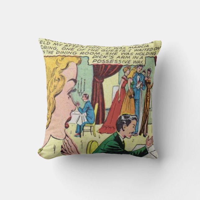 1950s Romantic Comic | Best vintage comic gift Cushion (Front)