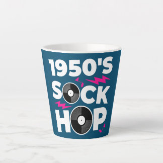 1950's Sock Hop 50's Dance Theme Party  Latte Mug