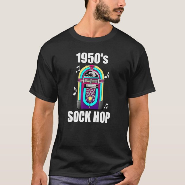 1950's Sock Hop Jukebox Retro Dance Party T-Shirt (Front)