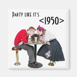 1950's Soda Shop Couple Magnet