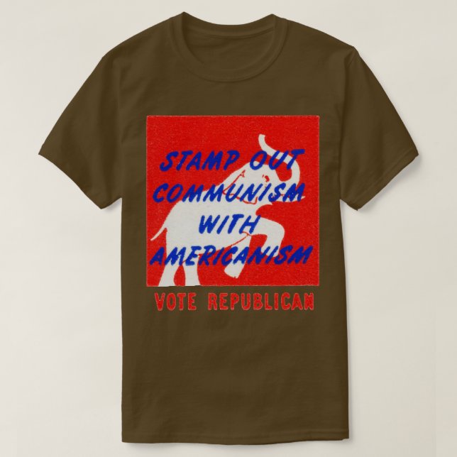 1950s Stamp Out Communism T-Shirt (Design Front)