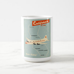 1950s style California "by air" travel poster Coffee Mug