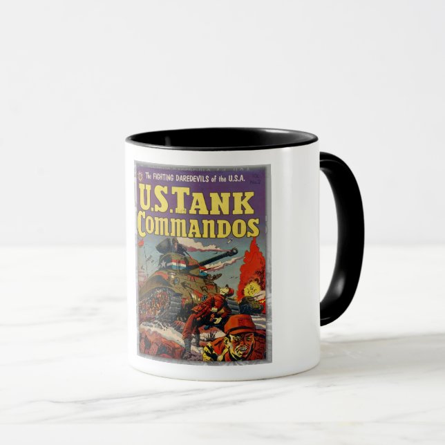 1950S TANK COMMANDOS COMIC COVER ART MUG (Front Right)