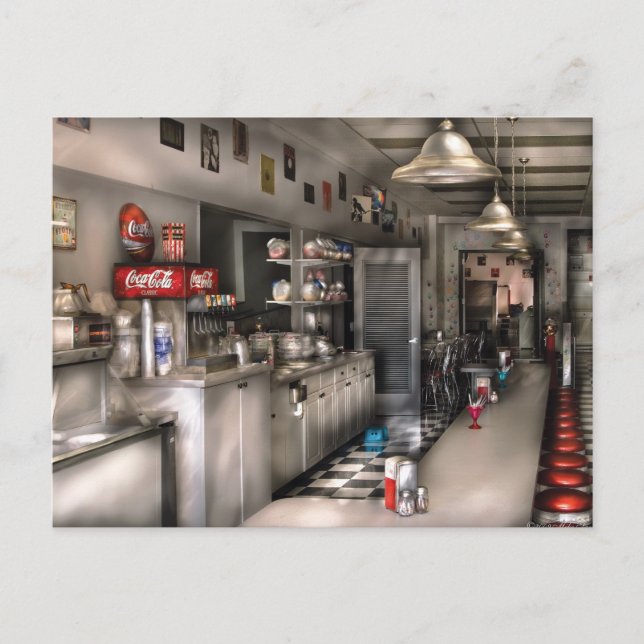 1950's -  The Soda Fountain Postcard (Front)